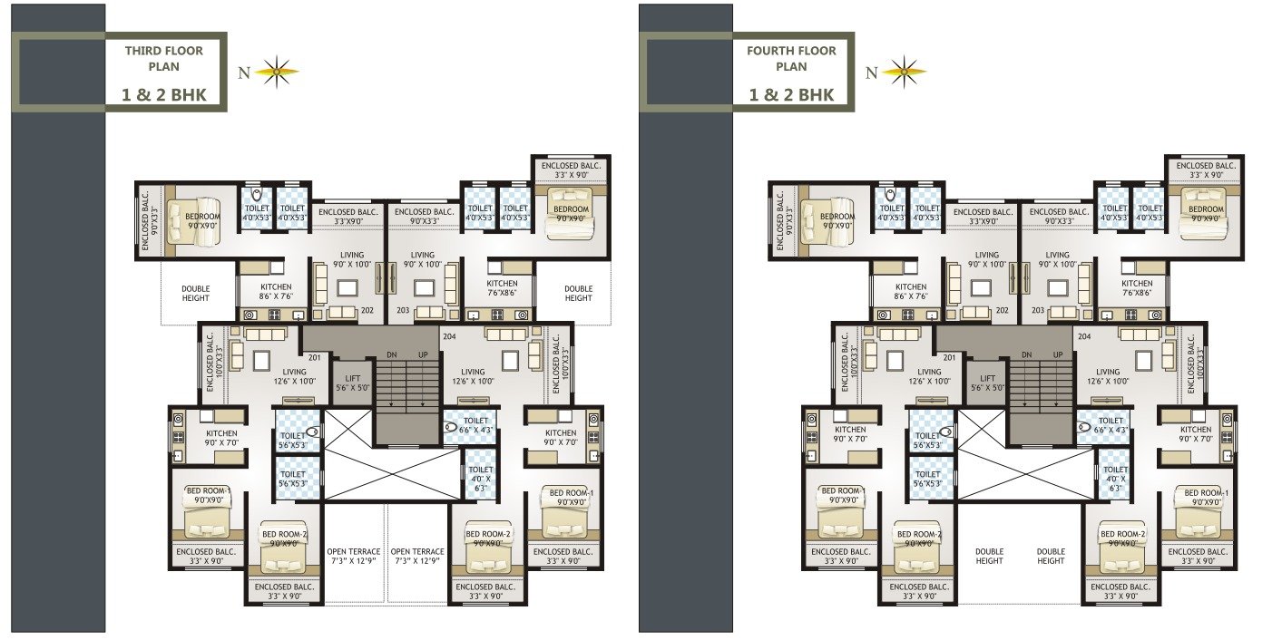 3rd & 4th Floor Plan